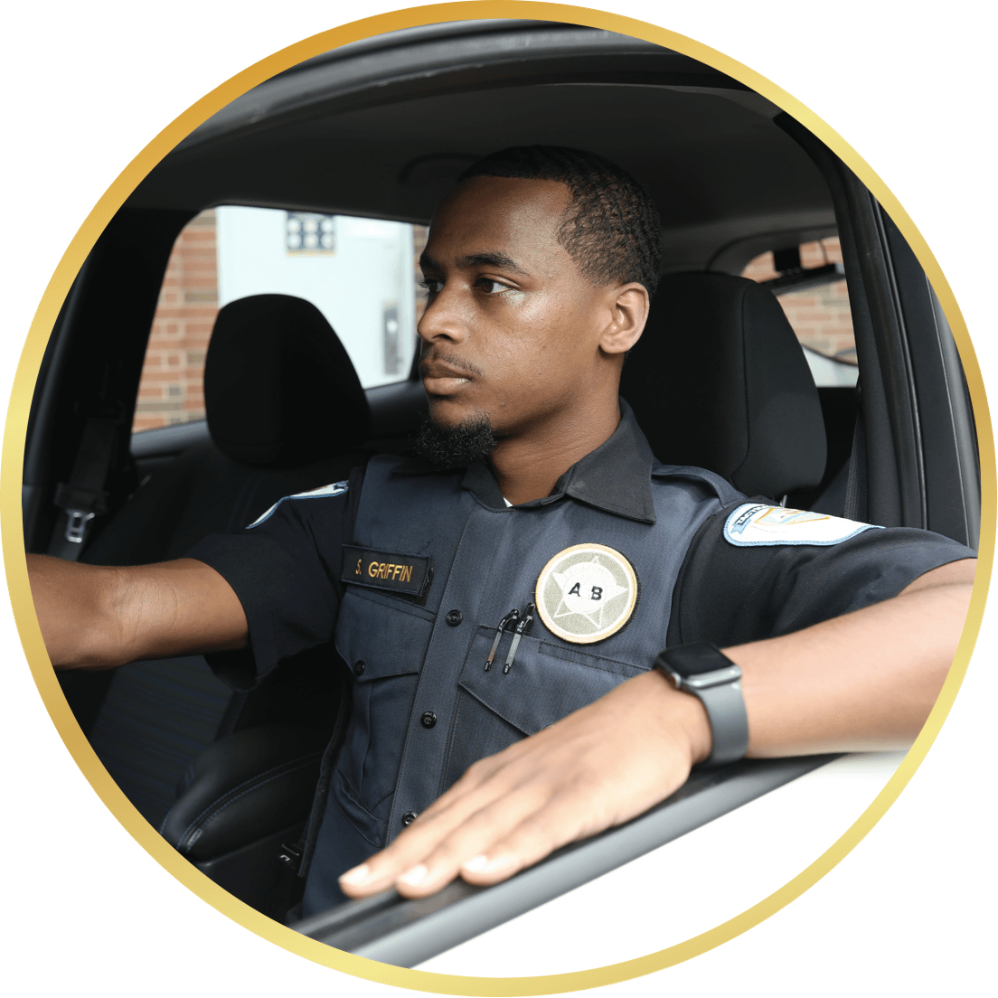 Security guard on patrol image Security guard on patrol image